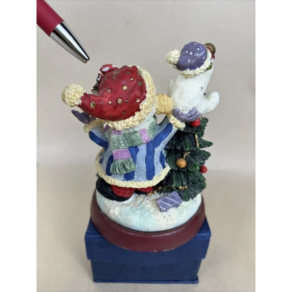 2‎ VTG Cast Iron Christmas Stocking Hangers- Santa Penguin, Snowman Penguin